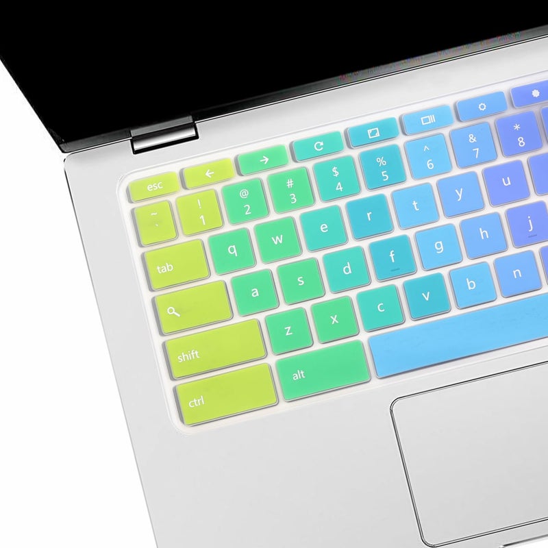 MUBUY-GOL Keyboard Cover for Dell Chromebook 11 3100, Dell Chromebook 3120 3189 3180 3181 5190, Dell 11" HD IPS Chromebook, Dell Chromebook 3380 3400, Dell Chromebook 11.6 13.3 14 US Keyboard Cover -Rainbow - Image 2